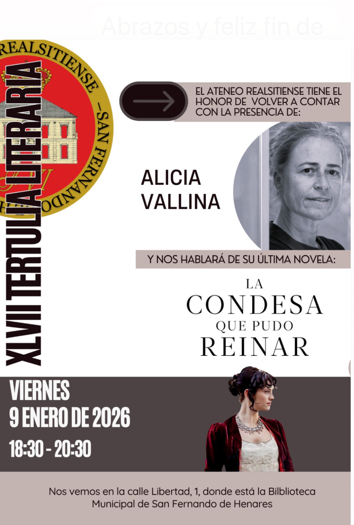 presentación La condesa que pudo reinar 9 enero